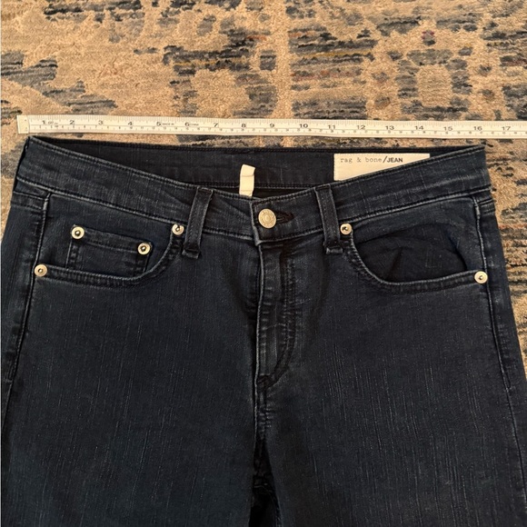 Rag & Bone Terra Blues Dark Wash Distressed Straight Leg Jeans• 29 - Picture 7 of 9